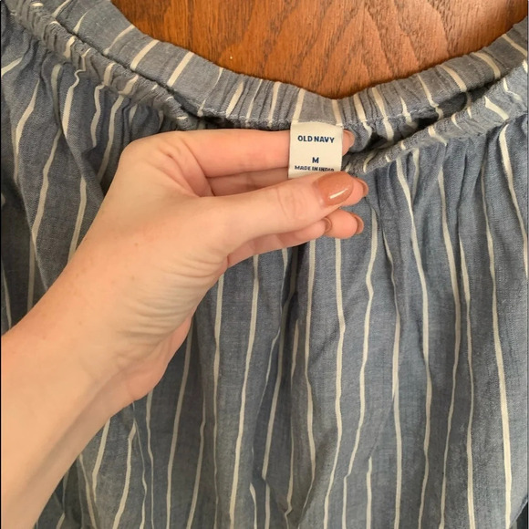 Old Navy Striped Off The Shoulder Blouse - Picture 4 of 5